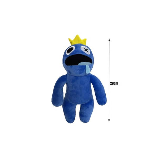 Rainbow Friends Plyschdockor Tecknad Spel Uppstoppad Docka Barnpresent Blå