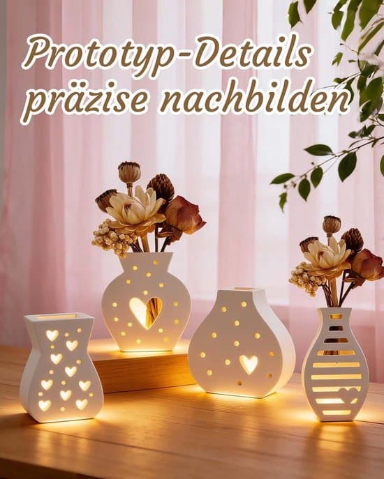 Mini Vase Silikoneform Sæt – 4 Stykker til Epoxyharpiks og Gips – Velegnet til Små Blomsterpotter og Gør-det-selv Dekoration – 1 Sæt