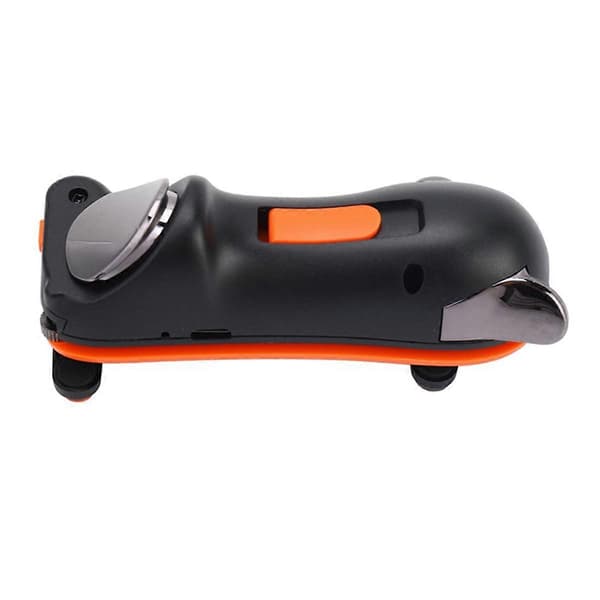 Seks Finger til iPad PUBG Controller Kapacitans Justerbar Mobilspil Trigger L1R1 Knap Gamepad J Orange