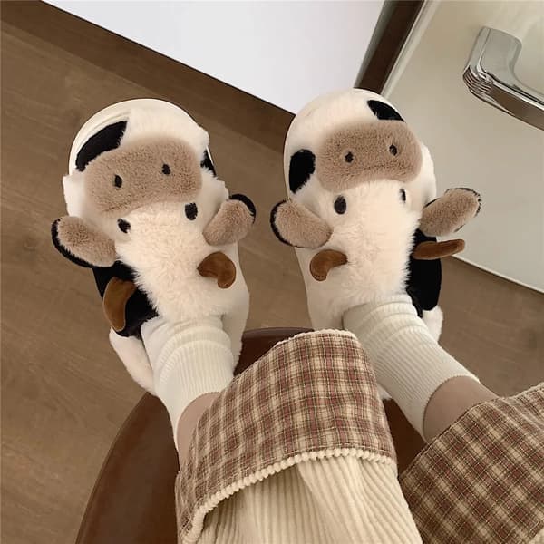 Søde dyre hjemmesko kvinder Fluffy vinter varme hjemmesko sorte black 38-39(fit for37-38)