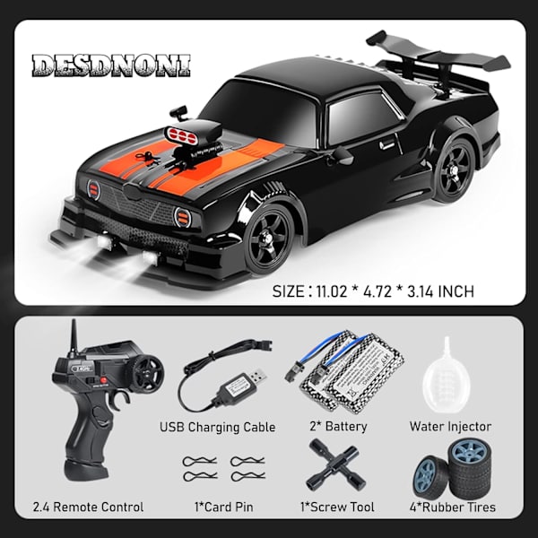 Ae86 1/16 Rc Driftbil Hög Hastighet Fjärrkontroll Driftbil För Barn Och Vuxna black