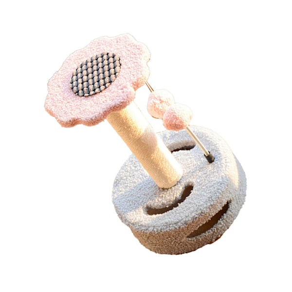 Interaktiv färgglad kattklätterställning med klösstolpe och hoppplattform - Liten kattleksak - Rosa/Ljusblå