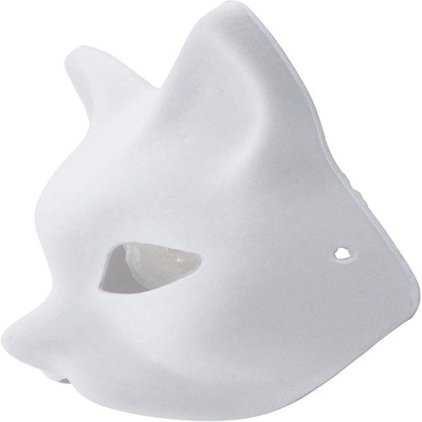 20 st Rävmasker Therianmasker gjorda av vitt papper för DIY-målning fox mask