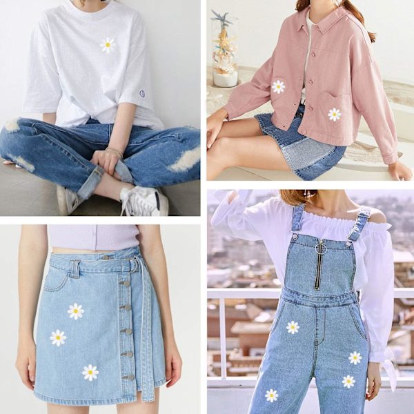 10 st blomsterlappar sy på applikationer broderi sy lappar applikationer