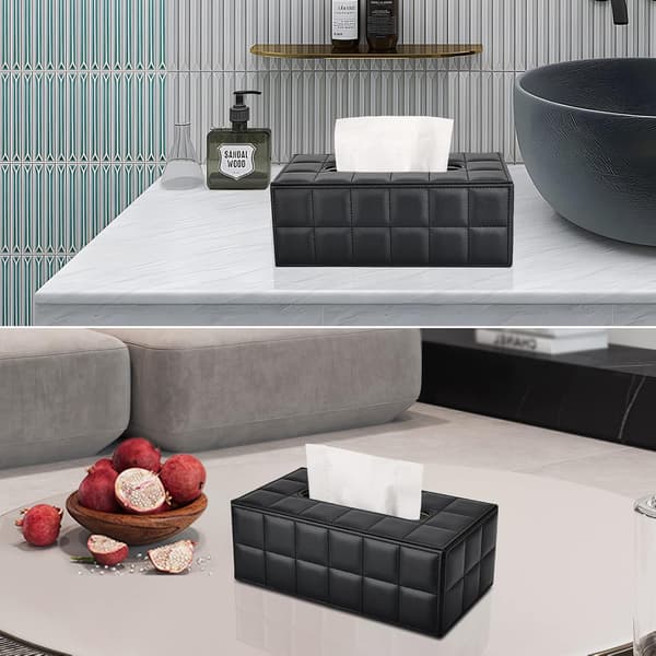Servettboxar, servettboxar i PU-läder, rektangulära servettboxar för servetter