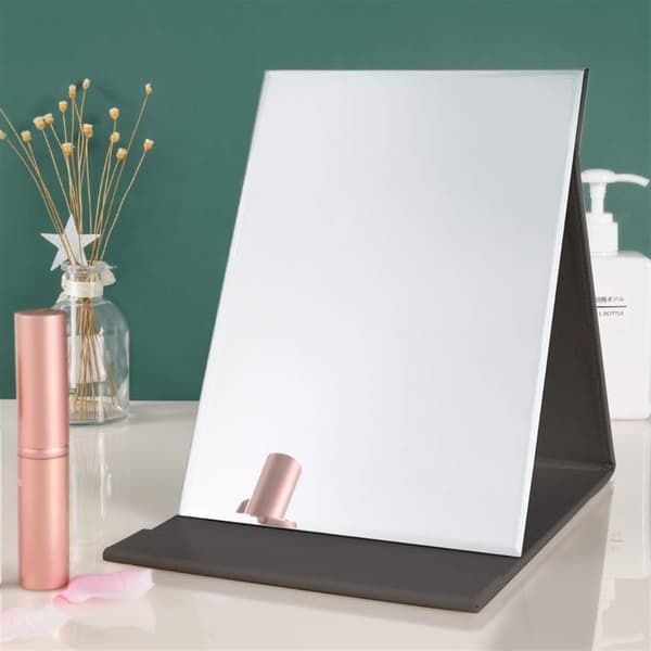 Stort Bærbart Super HD Makeup Spejl Multi Vinkel Justerbart Håndfrit/Håndholdt/Bordmodel Foldbart Spejl