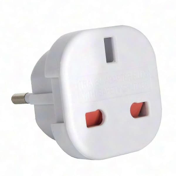 3-pack Reseadapter till EU, Typ C-kontakt för Europa, Egypten, Turkiet - Vit