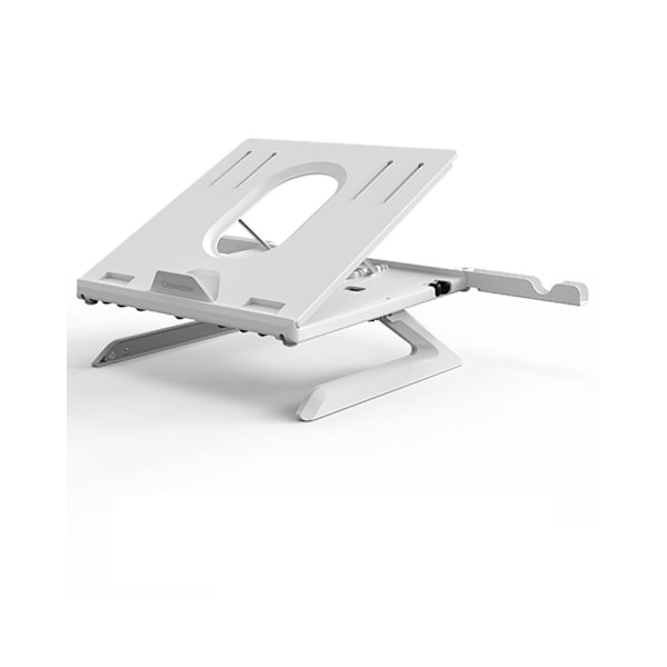 Portabelt fotstöd i aluminium, datorställ för Macbook, Laptop white