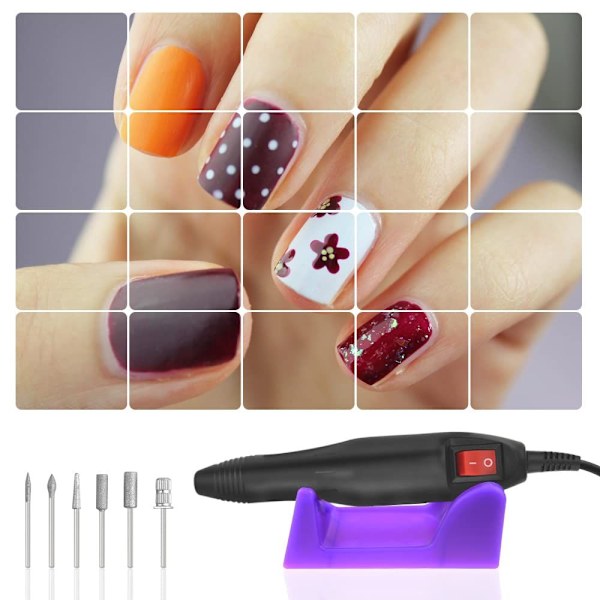 Elektrisk Nagelborr Fräsmaskin för Manikyr Pedikyr Filar Verktygssats Nagelpolerare Slipning Glaseringsmaskiner.