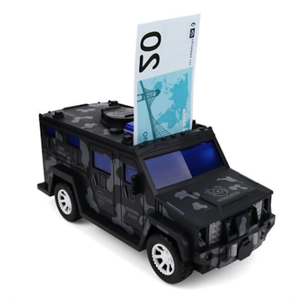 Cash Truck Spargris Fingeravtryck Lösenord Elektronisk Automatisk Mynt Sparbox grå