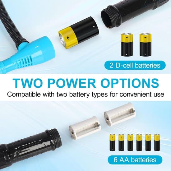 Bärbar överföringspump - Batteridriven hävertpump - Kraftfullt sug - Ergonomiskt munstycke - 90 cm slang - Blå