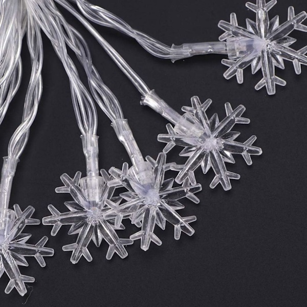 Ljusslingor, Fairy String Lights Soldrivna, Fjärrkontroll, Vattentäta Dekorativa Hängande Ljus Inomhus Utomhus för Hemfest Uteplats Trädgård Little Snowflake