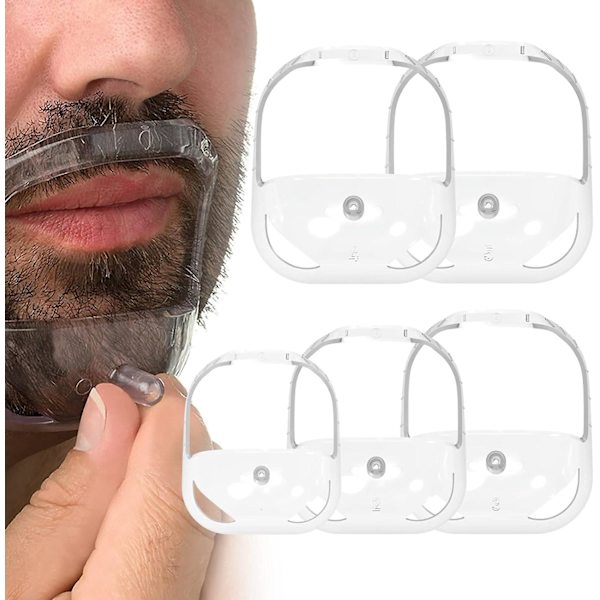 Verktyg för skäggformning och styling, skäggguide för män, tydlig mustasch och polisonger för käklinje, kind, nacke, symmetrisk linje