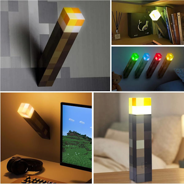 Ficklampa  Lekrum Dekorativ LED Nattlampa  USB Uppladdningsbar Barn Sovrumsbelysning  4 Belysningsfärg Byte Scener