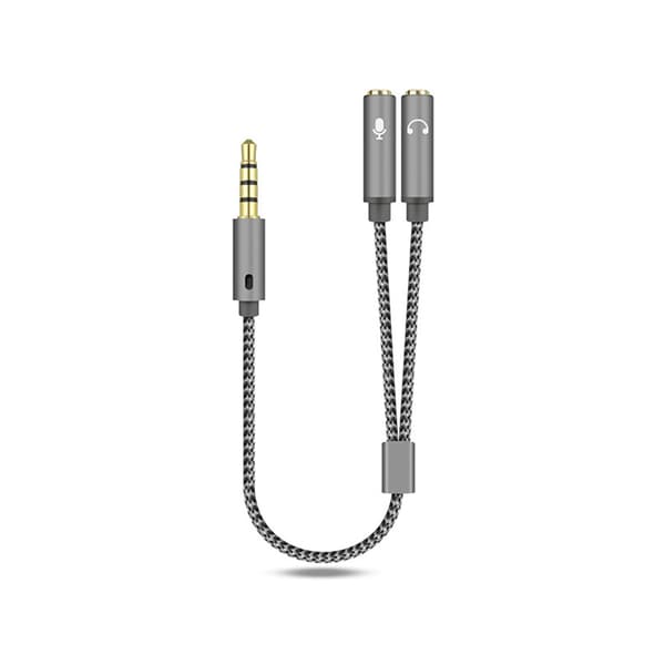 3,5 mm lydsplitterkabel til computerstik 3,5 mm 1 han til 2 hun mikrofon Y-splitter AUX-kabel headset splitteradapter