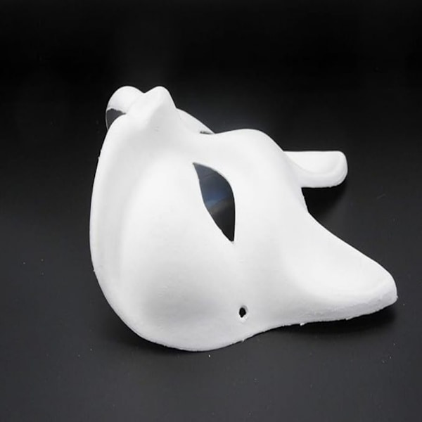 20 st Kattmasker Therianmasker gjorda av vitt papper för DIY-målning Cat mask