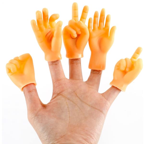 12-pack Mini Finger Hands Gummi Fingrar - Roliga Små Figurer