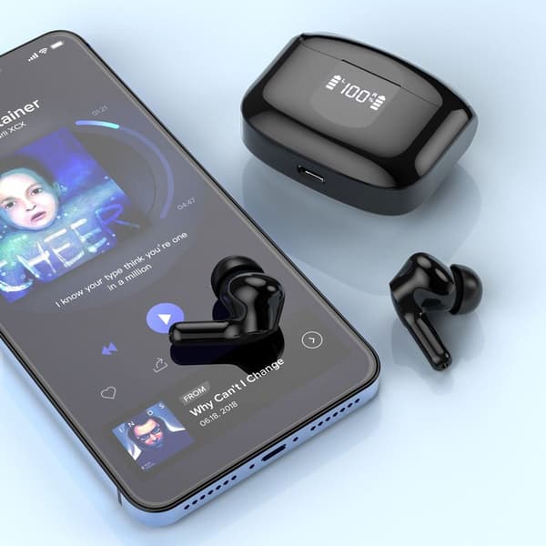 Aktiv brusreducerande hörlurar, in-ear hörlurar med Bluetooth