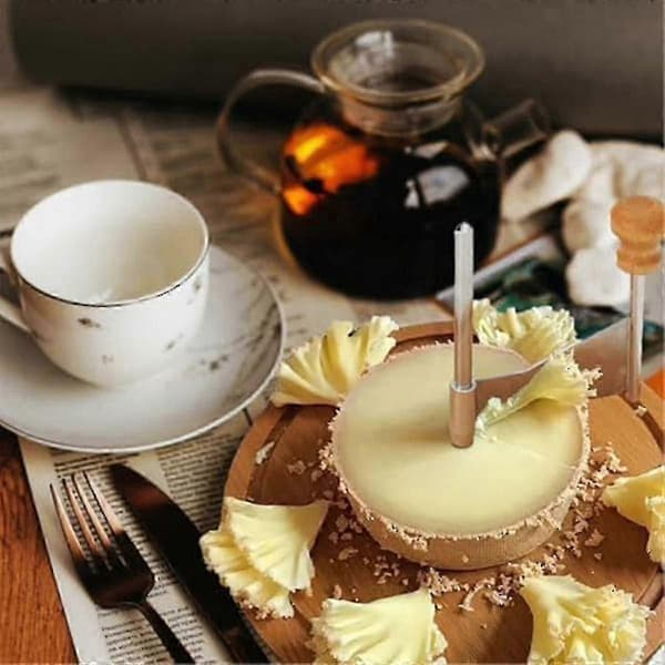 Ostekrøller og -høvl i rustfrit stål - Ideel til De Moine ost og chokolade, multifunktionelt køkkenredskab