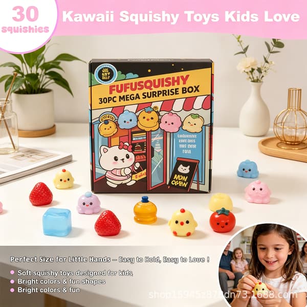30 stk Taba Squishy Leker Festgaver Sensorisk Fidget Stressavlastningsleke