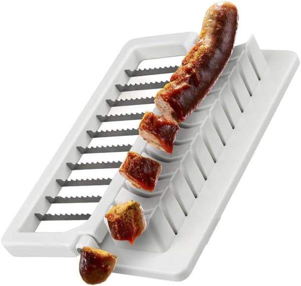 Pølsekutter - 26×9.5×5.7 cm - Banankutter - Pølsekutter i rustfritt stål - Blad i rustfritt stål - Multifunksjonell pølsekutter - Skinkekutter