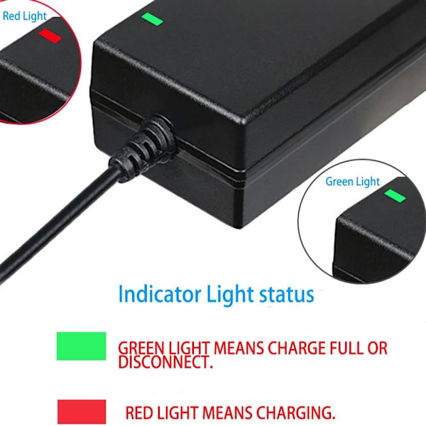 42V 2A DC Laddare Strömförsörjningsadapter Kontakt för 36V Elcykel Litiumbatteriladdare, för 36V Li-ion Batteripaket, Diameter