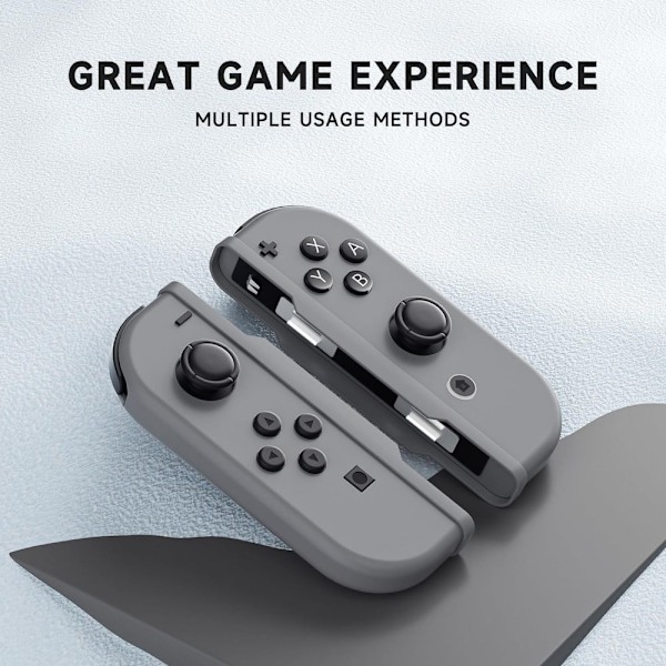 Trådlös handkontroll för Switch, Ersättnings trådlösa L/R-handkontroller med stöd för dubbel vibration/väckning charcoal grey