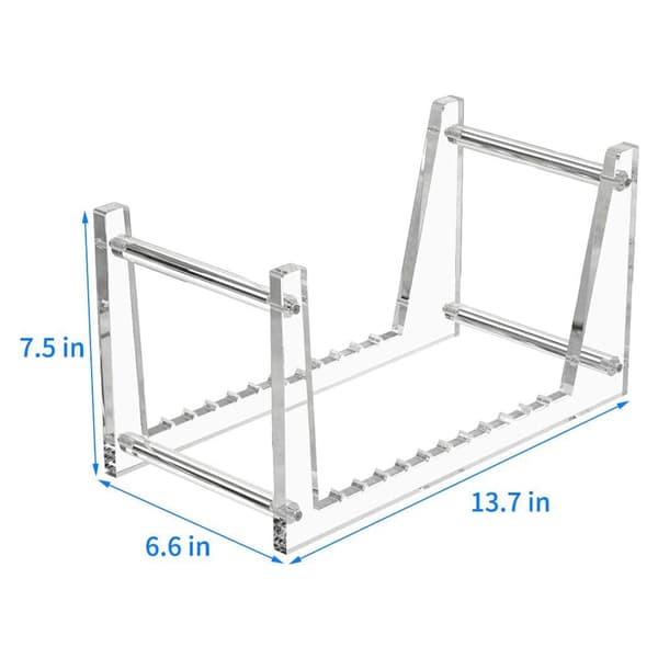 Transparent Vinylpladestativ til skrivebord, Akryl Vinylpladehylde Display 50 LP'er