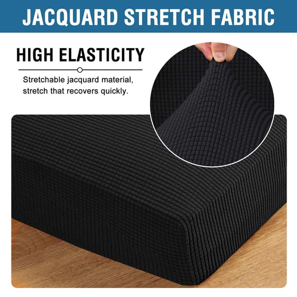 3 st soffa säteskuddeöverdrag Hög stretch individuellt säteskuddeöverdrag Soffaöverdrag Soffa kuddeöverdrag Black