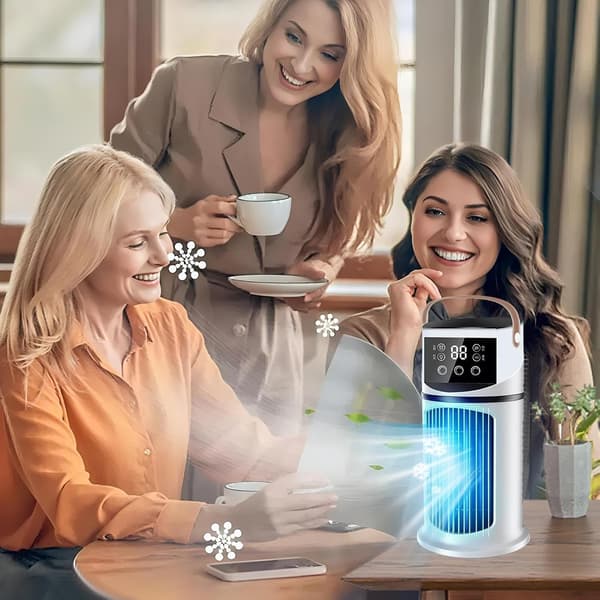 Bærbar Mini Aircondition Køler med 9 Hastigheder - Personlig Luftkøler til Hjemmet, Kontoret & Camping