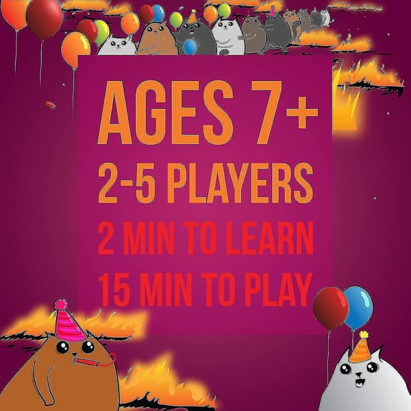 Exploding Kittens Party Pack - Roliga familjekortspel för vuxna, tonåringar och barn