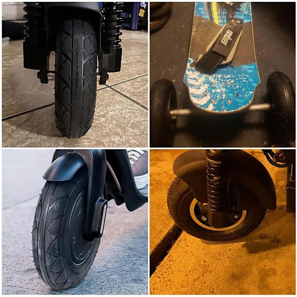 200x50 Elektrisk Scooter Solid Hjul, 8 Tums Scooterhjul med Solid Däck Tub Legeringsnav