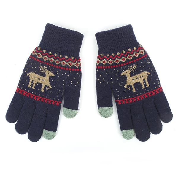 3 Par Jul Vinter Pekskärmshandskar Sms-handskar Stretch Stickade Mekaniska Varma Handskar Unisex A