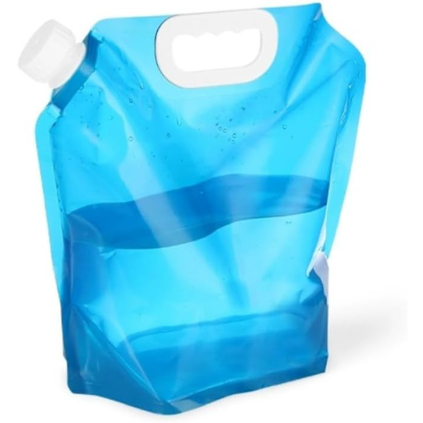 4 st hopfällbar Vattenbehållare - Hopfällbar Vattenförvaringsväska - 1,3 GALLON per väska - Bärbar campingvattenbehållare, Platssparande design för resor
