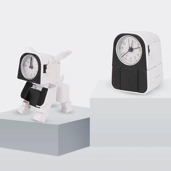 Deformationshund väckarklocka söt robotvalp väckningstimer för barn Pink