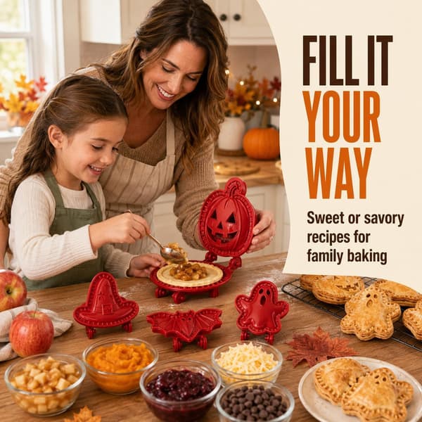 Design Halloween Fylt Pai Presse Samling, Gjenbrukbar Mini Form (Gresskar) Pumpkin