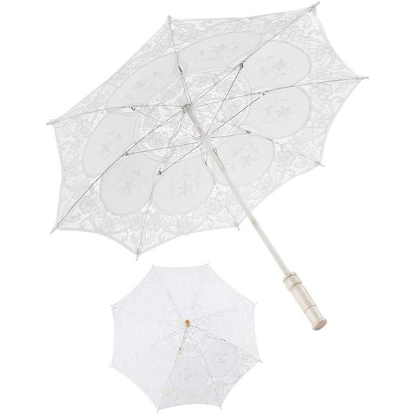 Bröllopsparaply, Mini Spets Paraply Bröllop Brud Parasol Paraply