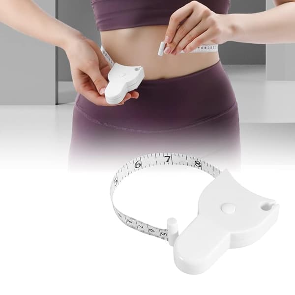 2 st infällbart måttband 150 cm 60 tum för kropp, midja, bröst, höft, träningsmätning