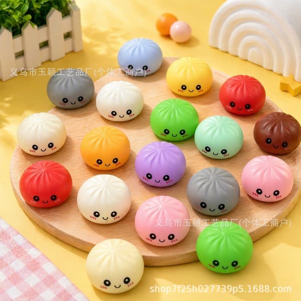 2026 Ny Squishy Bun Bao Bun Mysterium Julekalender (24 TILFELDIGE Dumplings)