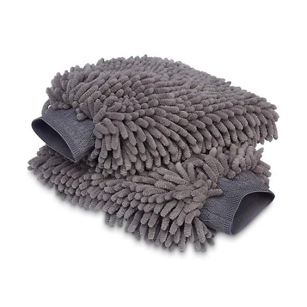 Biltvätt Vante Handduk Mikrofiber 2-pack Mörkgrå 30x20cm