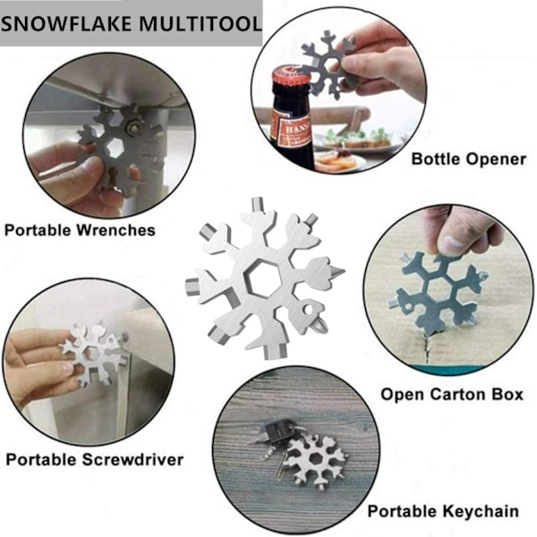 Skruvmejsel, 19 i 1 Snöflinga Multiverktyg, 4-pack