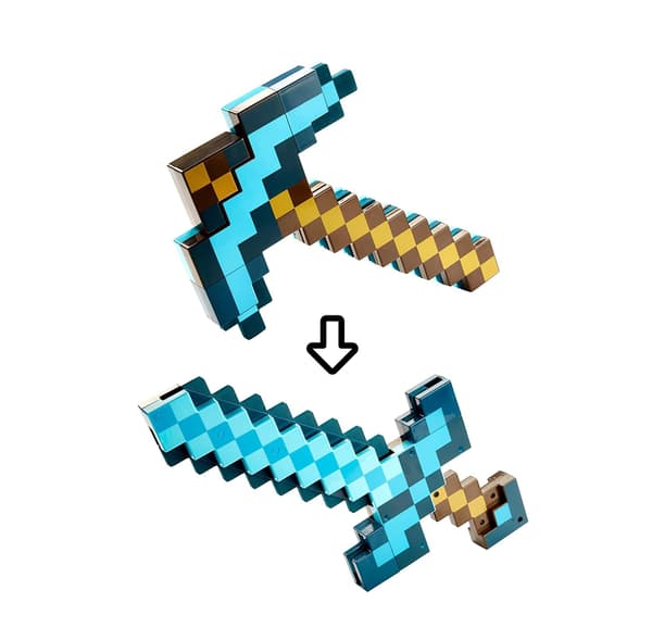 Minecraft Leksaker, Svärd och Hacka, Minecraft Spel Transformerande Rollspelsaccessoar i Barnstorlek