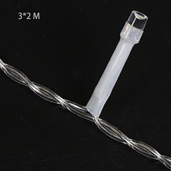 192 LED ljusnät 3 x 2 m varmvitt ljusslinganät
