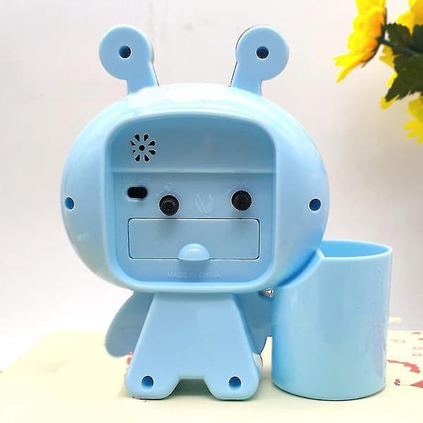 Pen Holder Alarm Clock Elektronik Klocka Barn Present Klocka Rosa