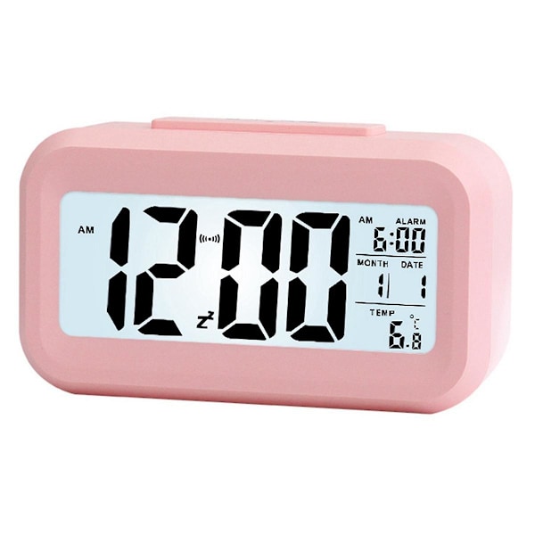 Led Digital Väckarklocka Snooze Elektronisk Väckarklocka Temperatur Fuktighet Display Skrivbordsklockor H