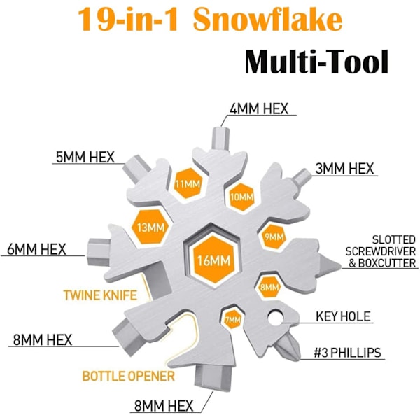 Skruvmejsel, 19 i 1 Snöflinga Multiverktyg, 4-pack