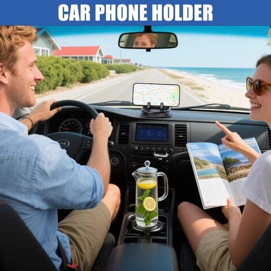 Biltelefonholder - Mobiltelefonholder - Sikker navigation - 360-graders drejelig - Universal - Sort