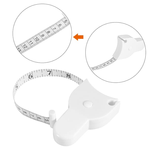 2 st infällbart måttband 150 cm 60 tum för kropp, midja, bröst, höft, träningsmätning
