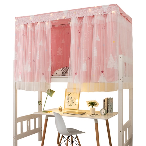 Sänghimmel för enkelsäng, mörkläggande tyg, gasväv, 1,15 m x 2 m