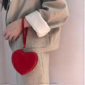 Mode Hjerteformet Håndtaske Clutch Taske til Middagsselskab Bryllup Kvinder